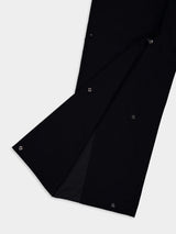 Black Cotton Drawstring Trousers
