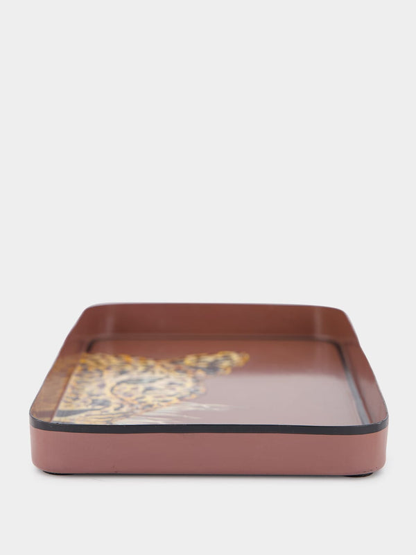 Handpainted Right Leopard Tray