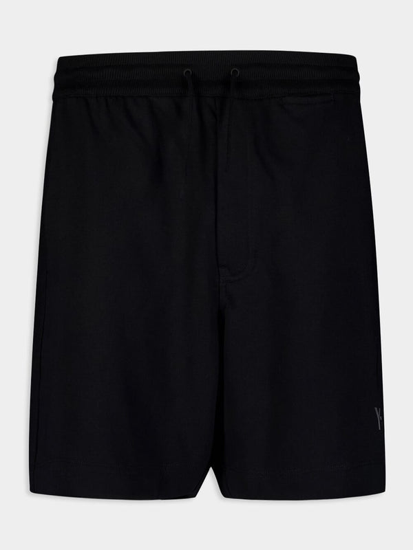French Terry Black Shorts