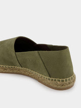 Grained Leather Espadrilles
