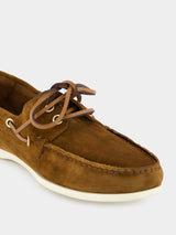 Lace-Up Suede Boat Shoes