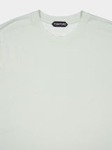 Pale Mint Lyocell-Cotton Crew T-Shirt