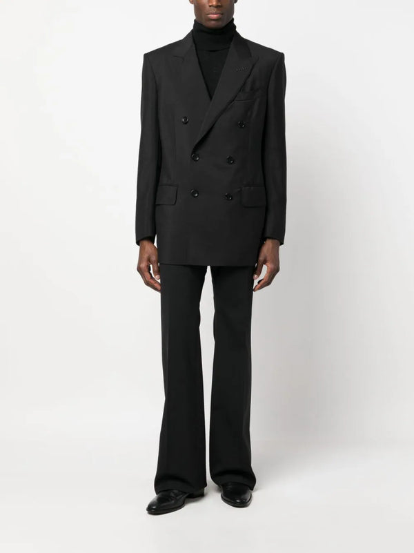 Double-Breasted Mohair-Blend Blazer