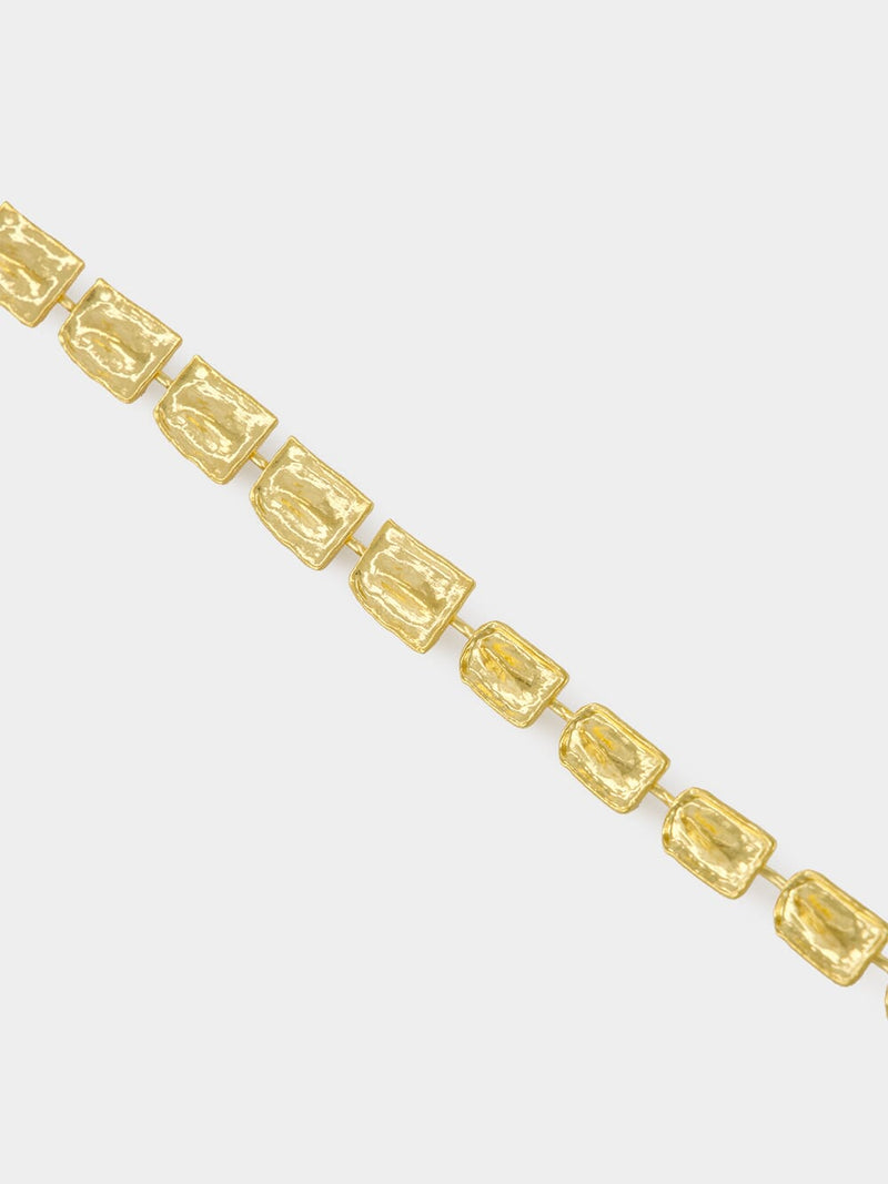 Gold-Tone Croc-Effect Necklace