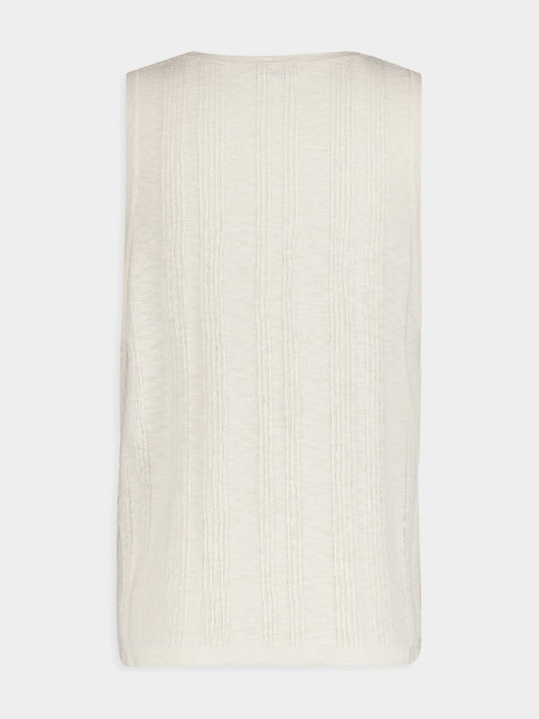 Textured Sleeveless Knit Top