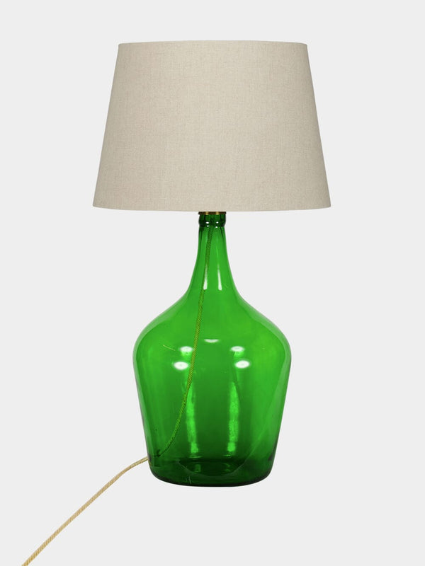 Green Glass Lamp Base