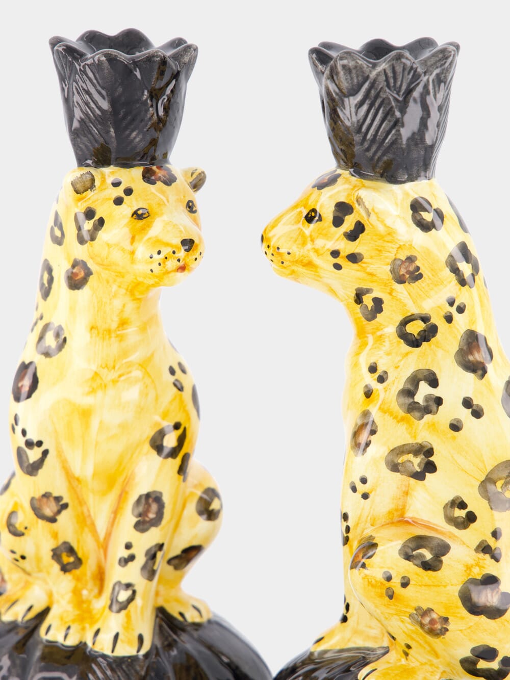 Leopard Candleholder Set