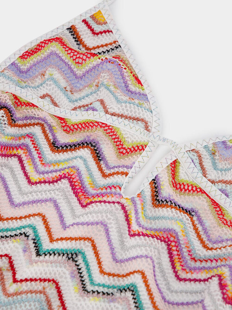 Lurex Zigzag Crochet Swimsuit