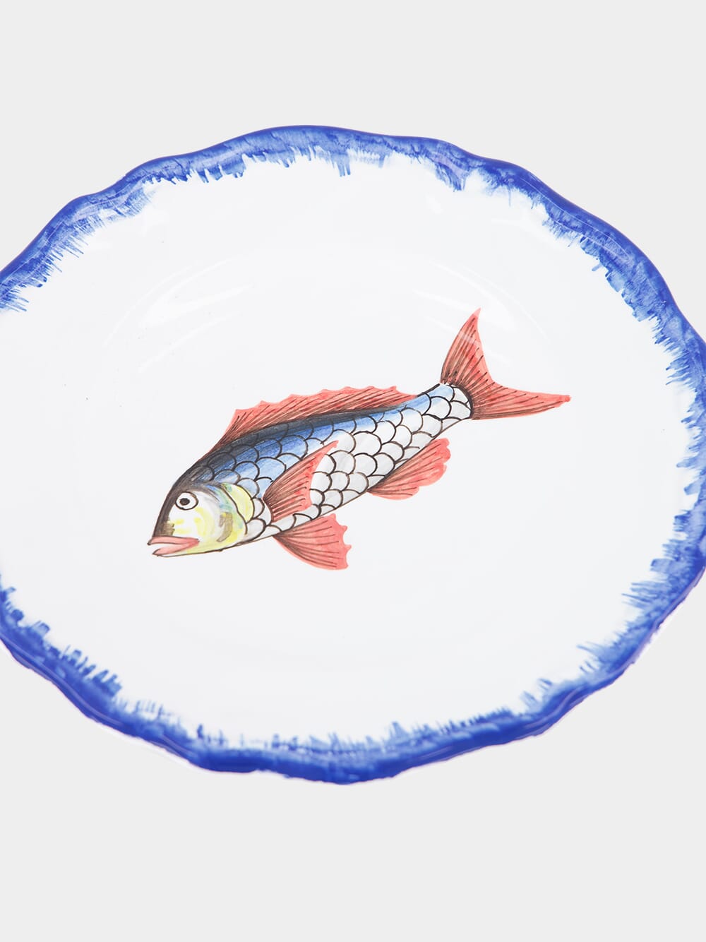 La Menagerie D'ete Fish Blue Dessert Plate
