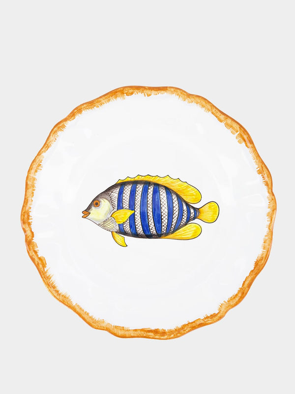 La Menagerie D'ete Fish Yellow Dinner Plate