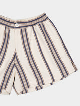 Nautical Stripe Cropped Shorts