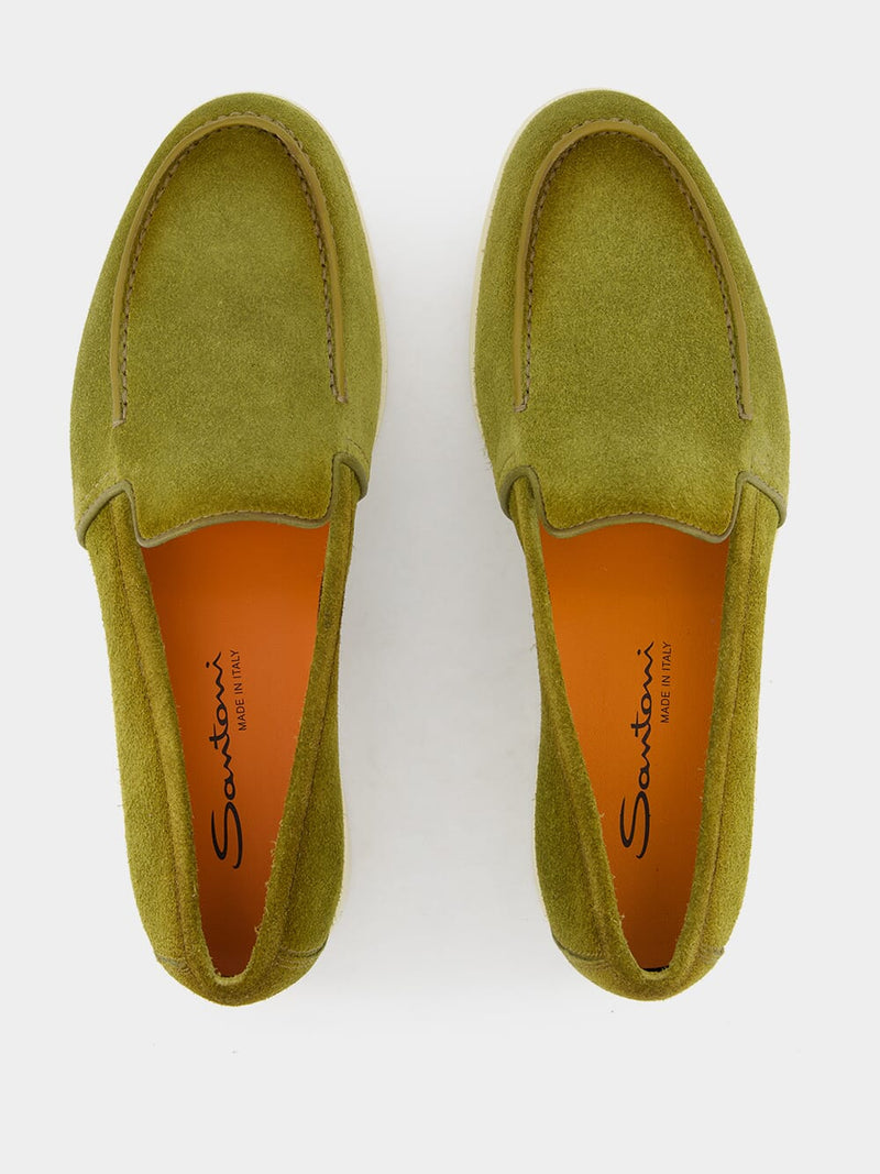 Malibu Green Suede Loafers