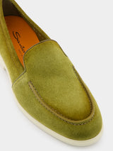 Malibu Green Suede Loafers
