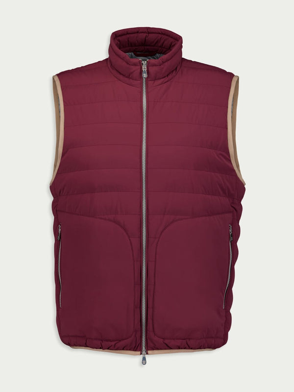 Zipped Quilted Down Gilet