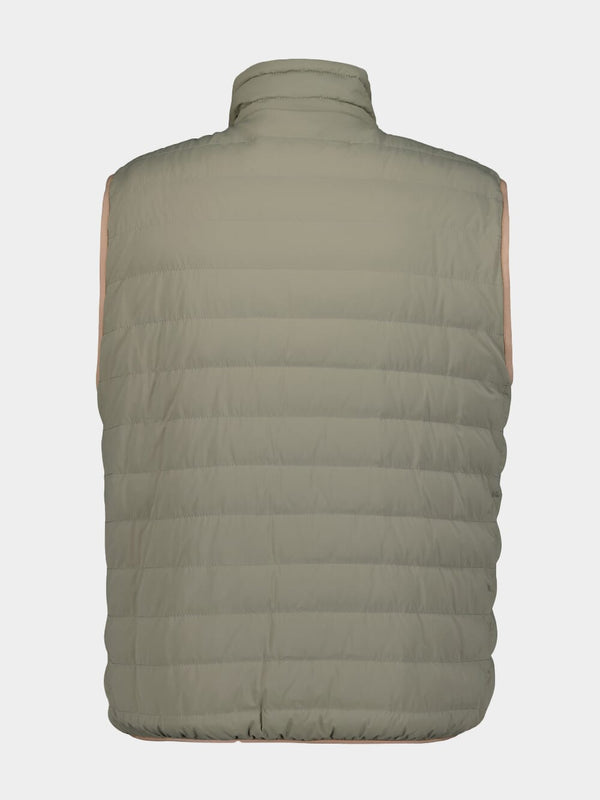 Zipped Quilted Down Gilet