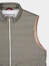 Zipped Quilted Down Gilet