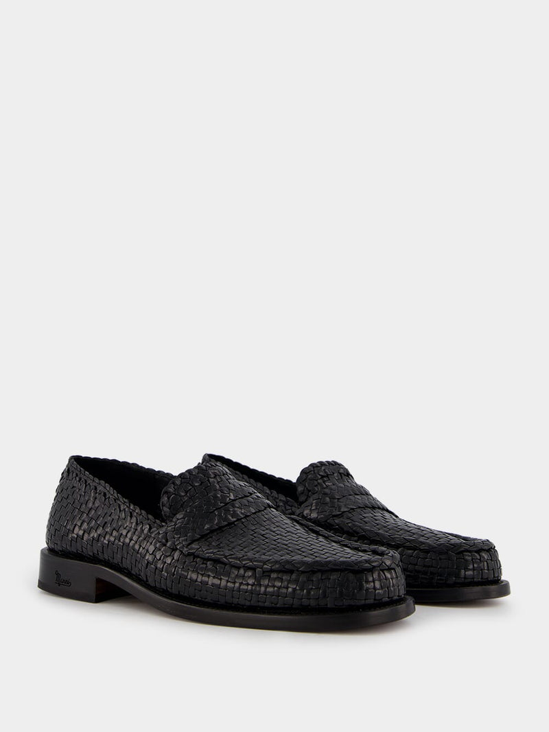 Interwoven Leather Loafers