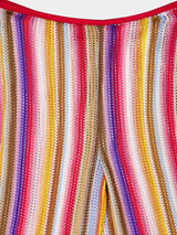 Striped Crochet Flared Pants