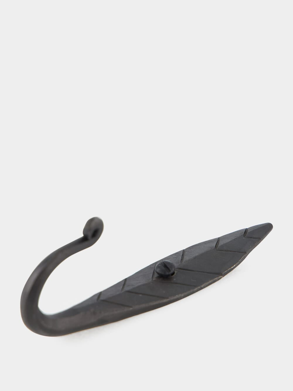 Hand-Forged Small Leaf Iron Hook