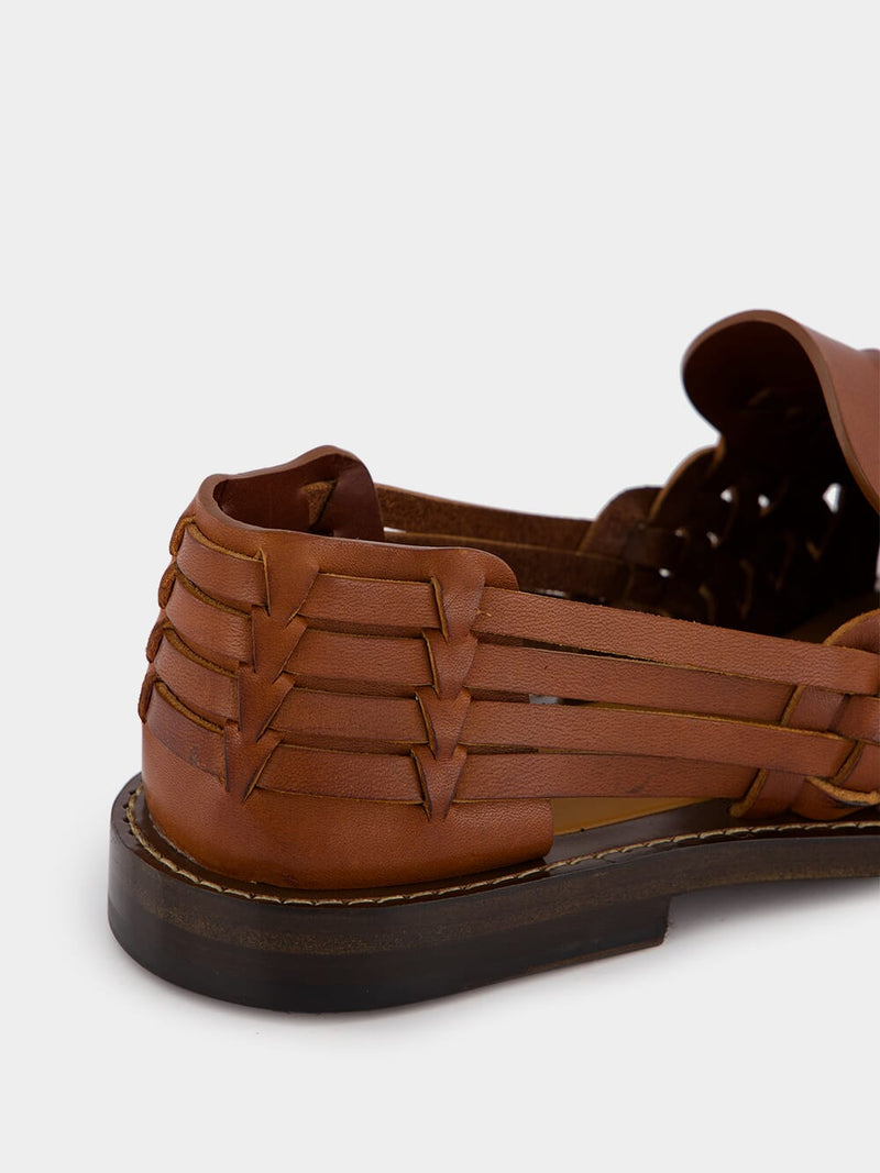 Woven Calfskin Loafer Sandals