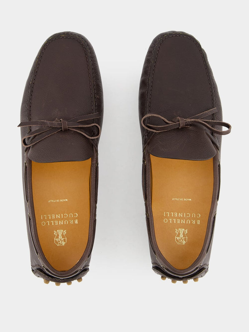 Driver Brown Leather Loafers
