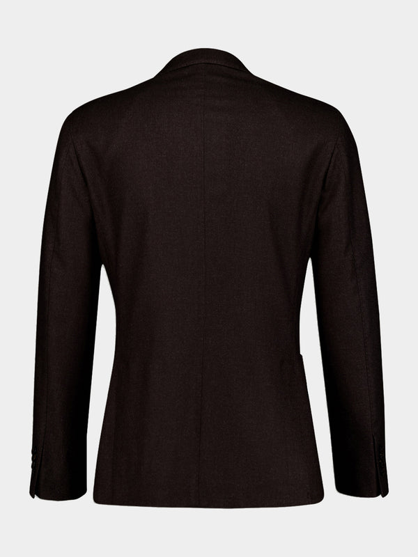 Single-Breasted Wool-Blend Blazer