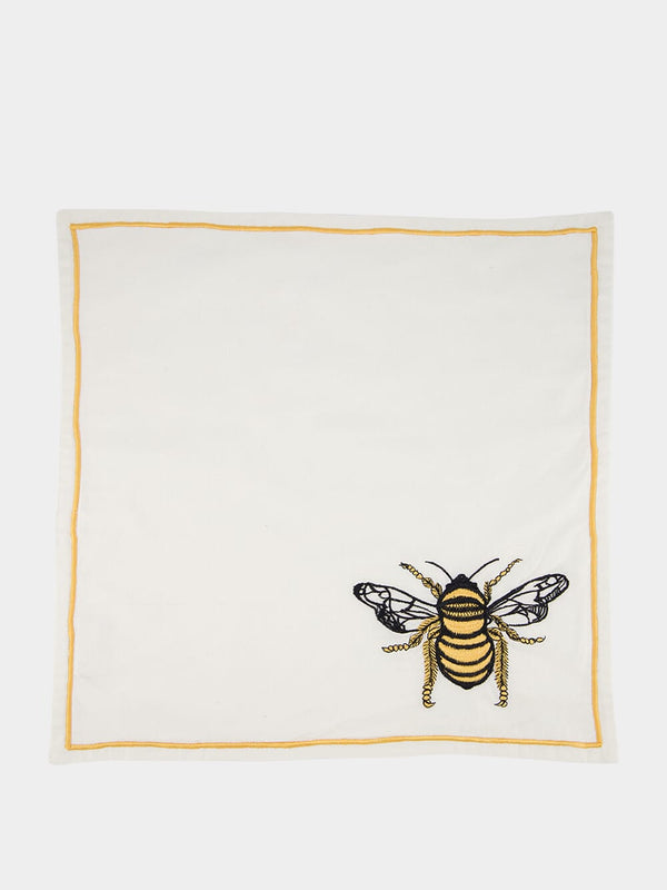 Embroidered Bee Napkin