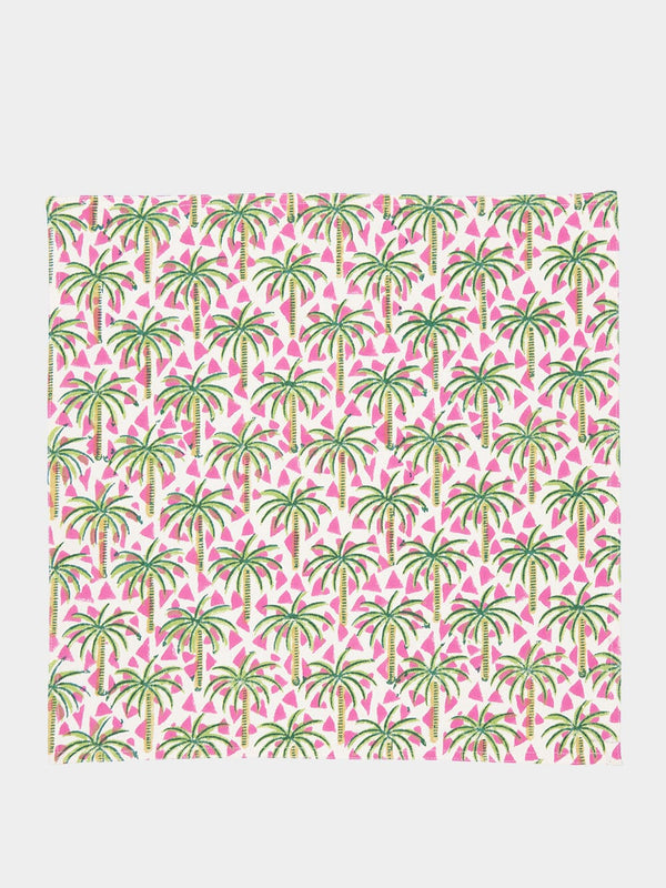 Cotton Napkin with Palm Print