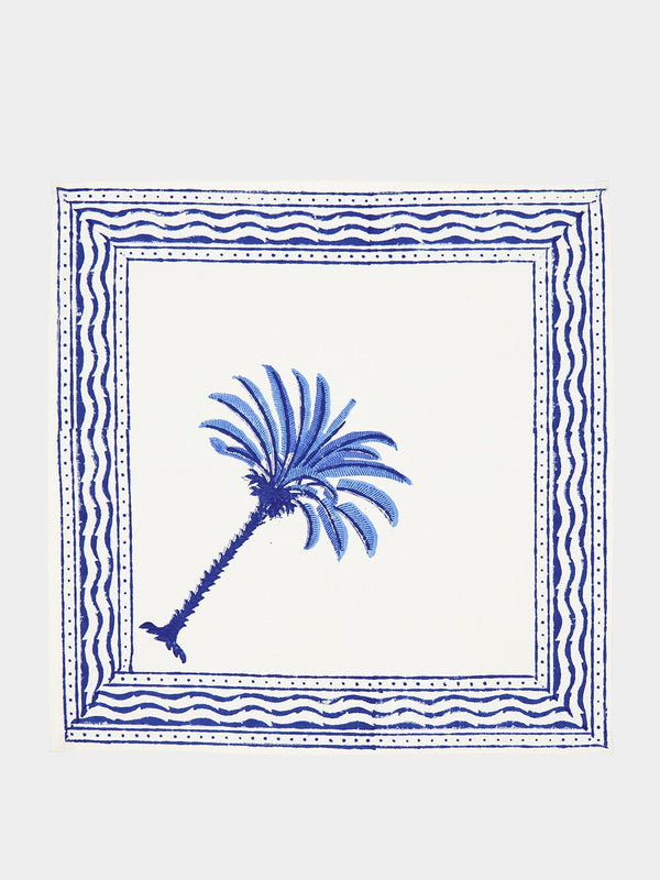 Palm Breeze Blue Cotton Napkin