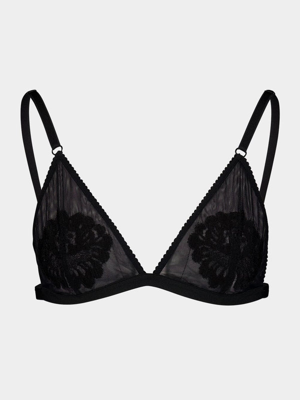 Tulle and Lace Triangle Bra