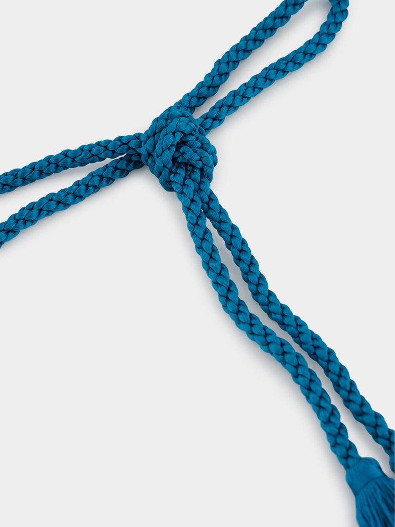 Olivina Blue Smooth Rope Belt