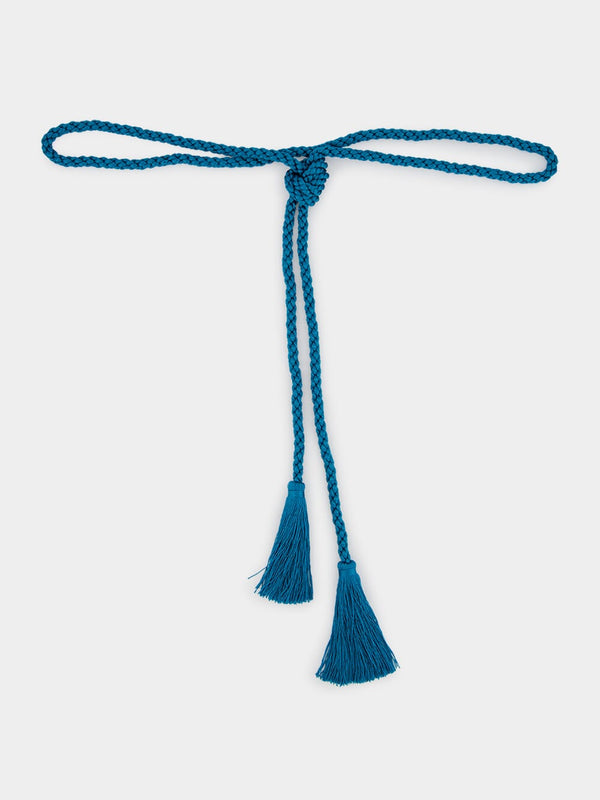 Olivina Blue Smooth Rope Belt