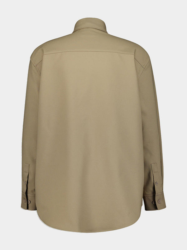 OW Emb Drill Milit Overshirt