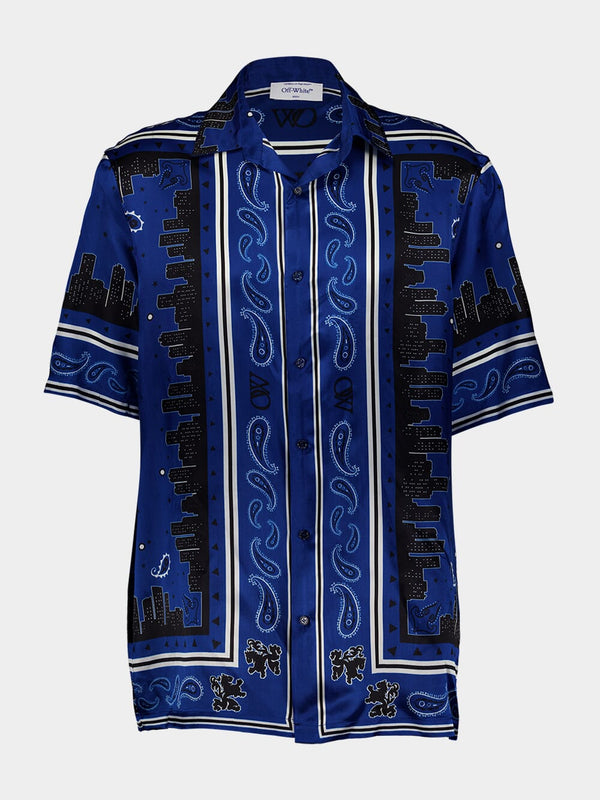 Bandana Print Blue Shirt