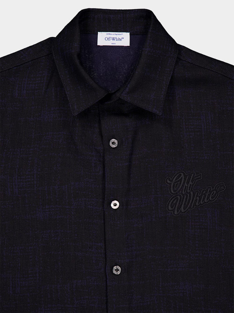 90s Linen Bowling Shirt