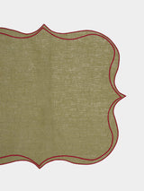 Olive Coated Linen Placemat