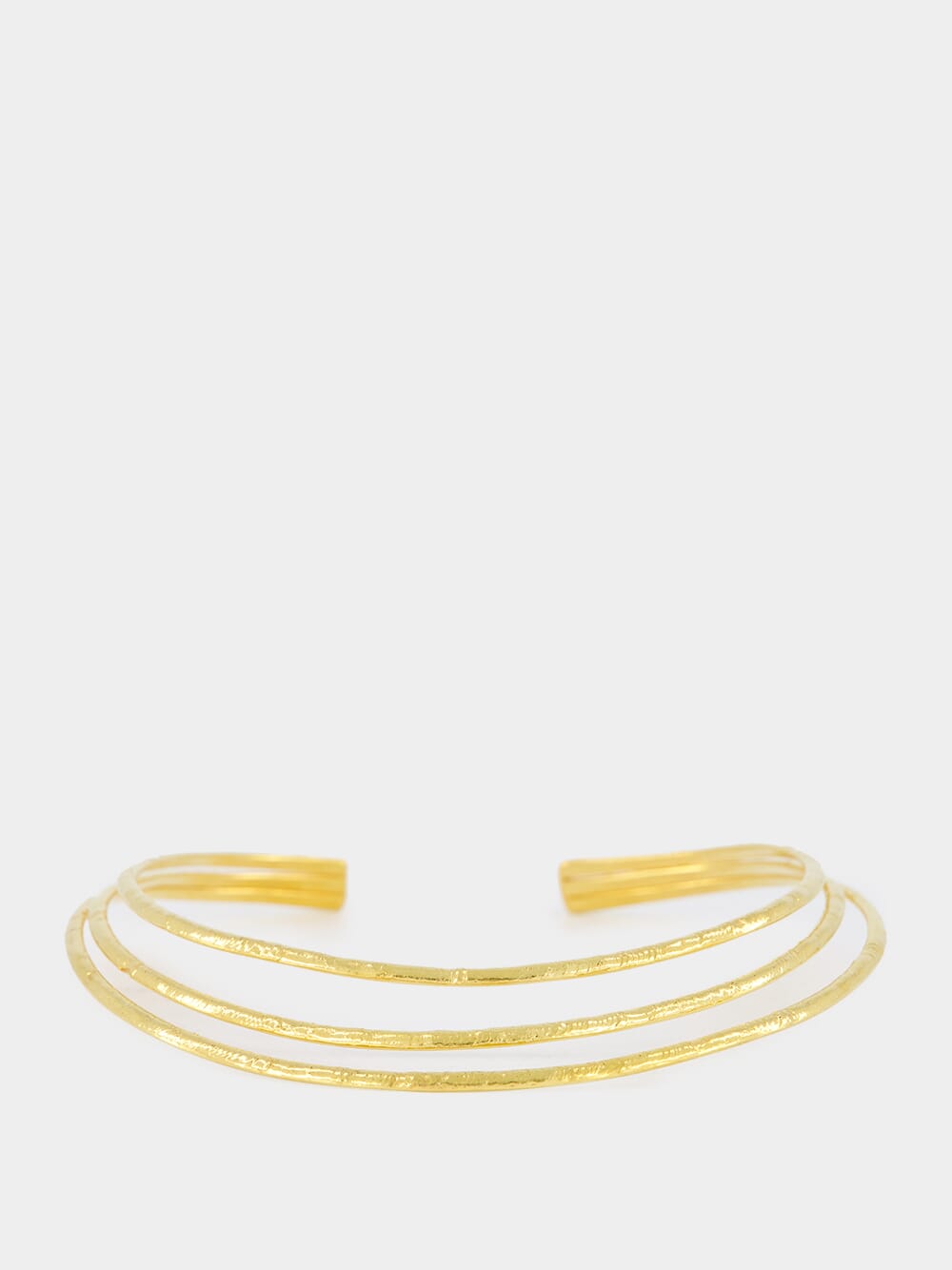 Triple-Band Gold Torque Necklace