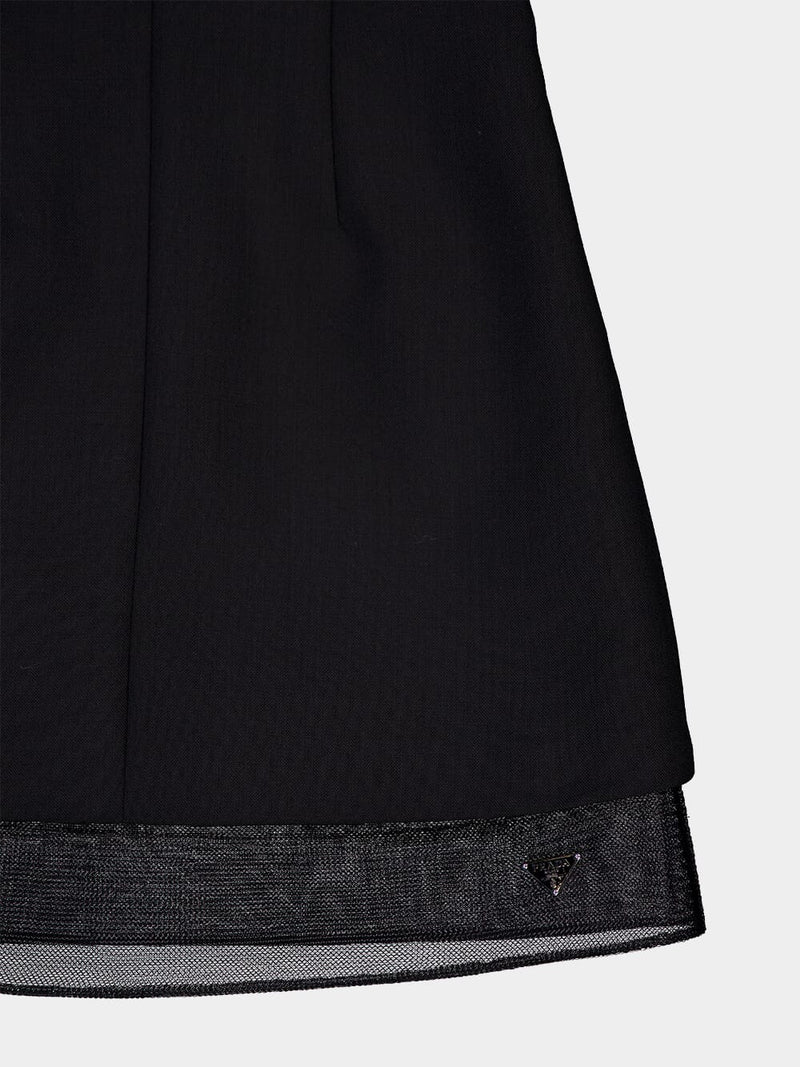 Black Wool Mini-Dress