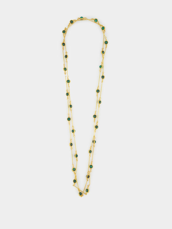 Faceted Candies Green Necklace