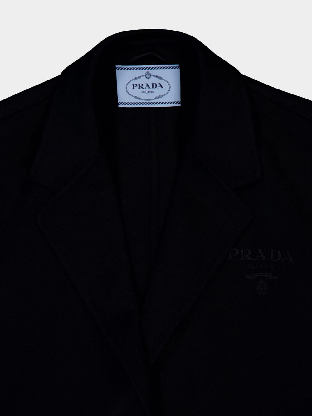 Logo-Embroidered Cashmere Coat