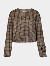 Cashgora Check Blouse