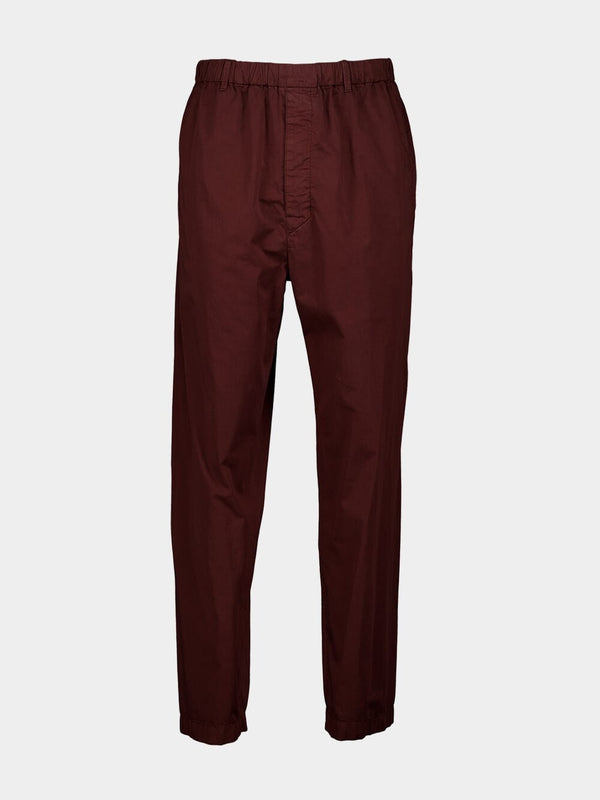 Relaxed Cotton Satin Pants
