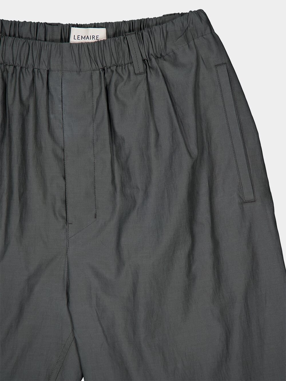 Asphalt Washed Silk-Cotton Pants