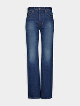 Stone Washed Straight Jeans