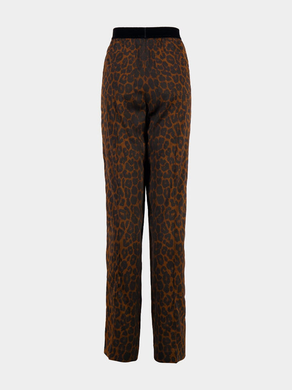 Silk Satin Leopard PJ Trousers