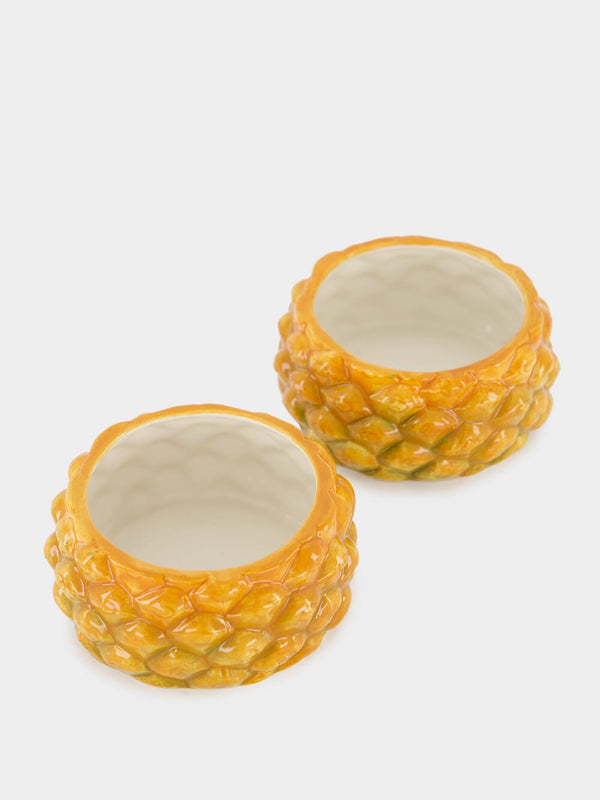 Set of 2 Pineapple Ceramic  Side Plates