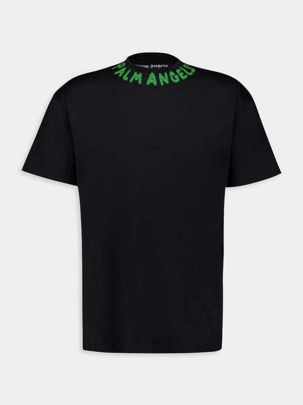 Logo Collar Black T-Shirt
