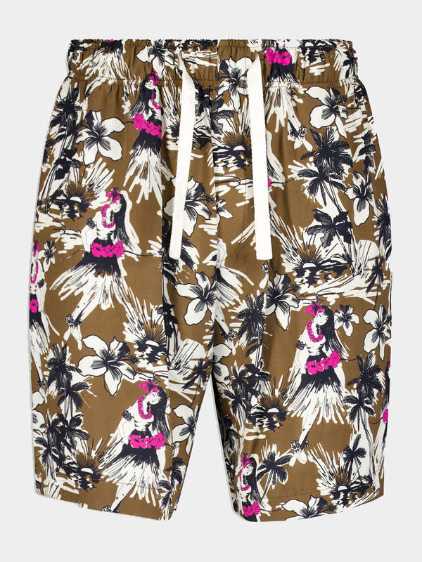 Hula Cargo Graphic-Print Shorts