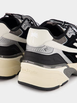 PA 4 BLack Leather Sneakers