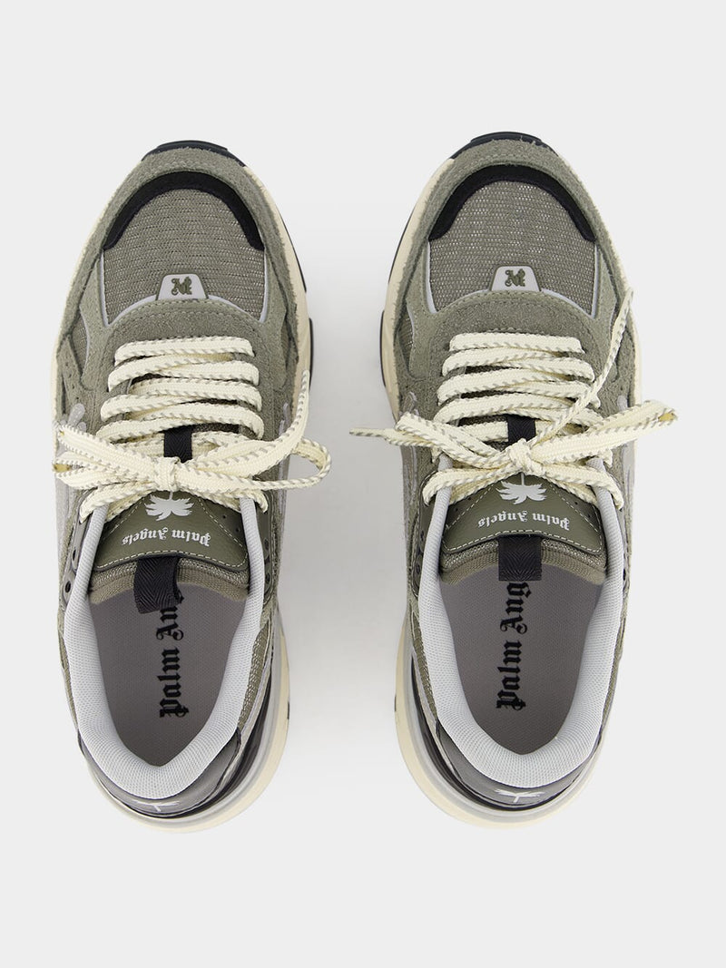 PA 4 Grey Leather Sneakers